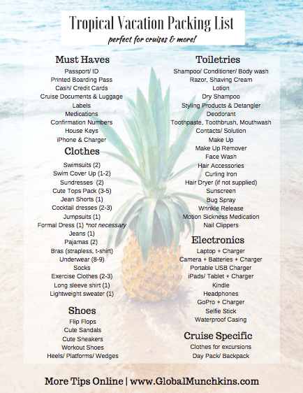 EVERYTHING you need! Tropical Vacation Packing List! Tips from a Travel Writer & Expert Vacation Packer (self-proclaimed)